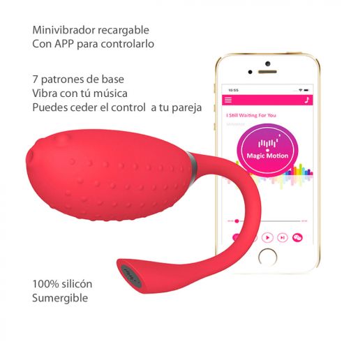Vibrador Magic Motion Fugu Punto G Doble Estimulación App