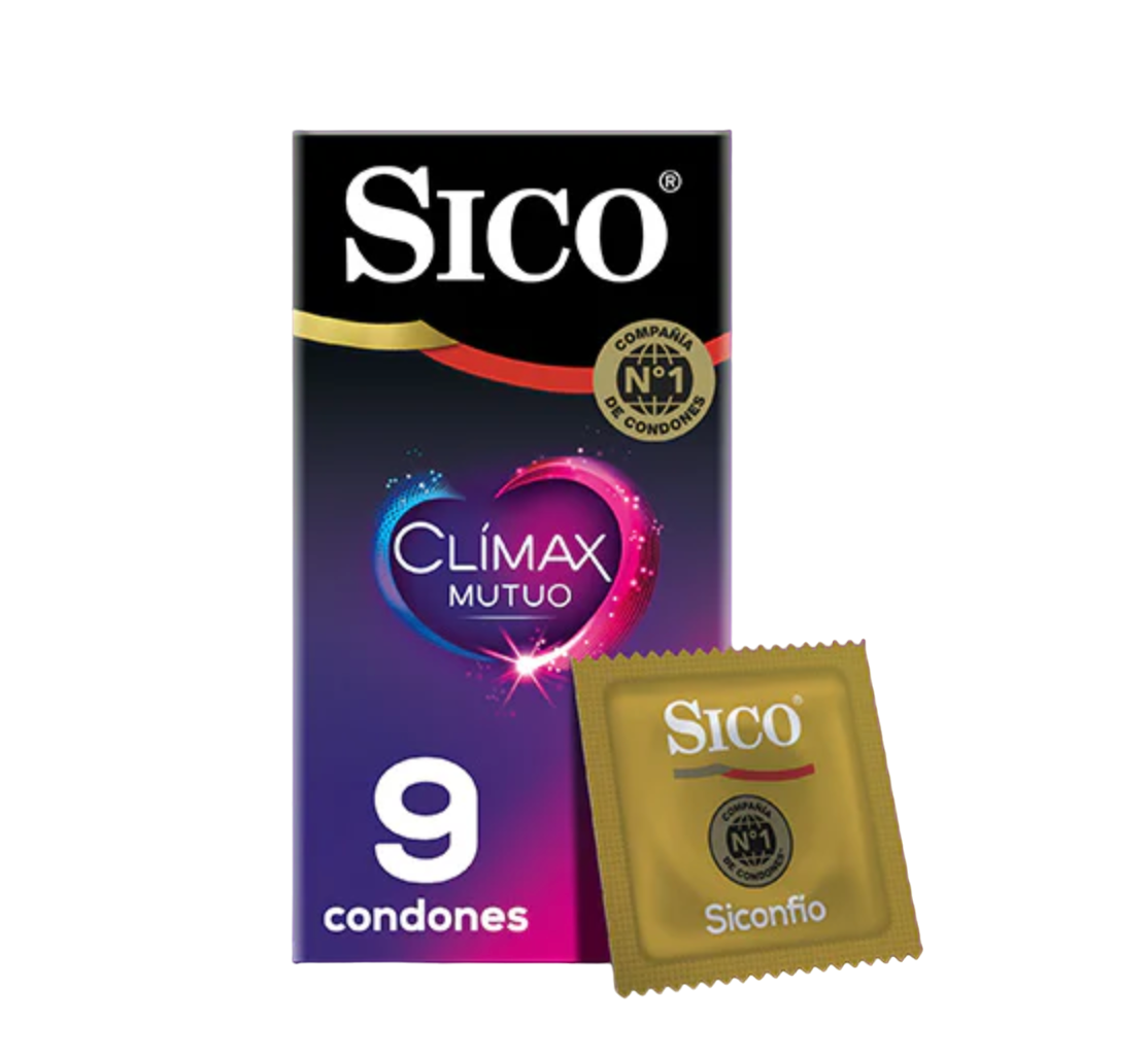 Sico Condones Preservativo Climax Mutuo 9 piezas