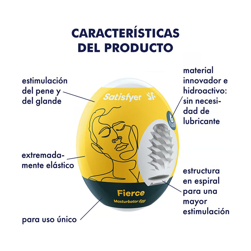 Satisfyer Fierce Set 3 Huevos Masturbadores Auto Lubricados