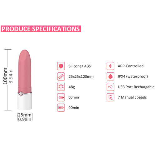 Vibrador Bala Discreta Labial App Magic Motion Magic Lotos