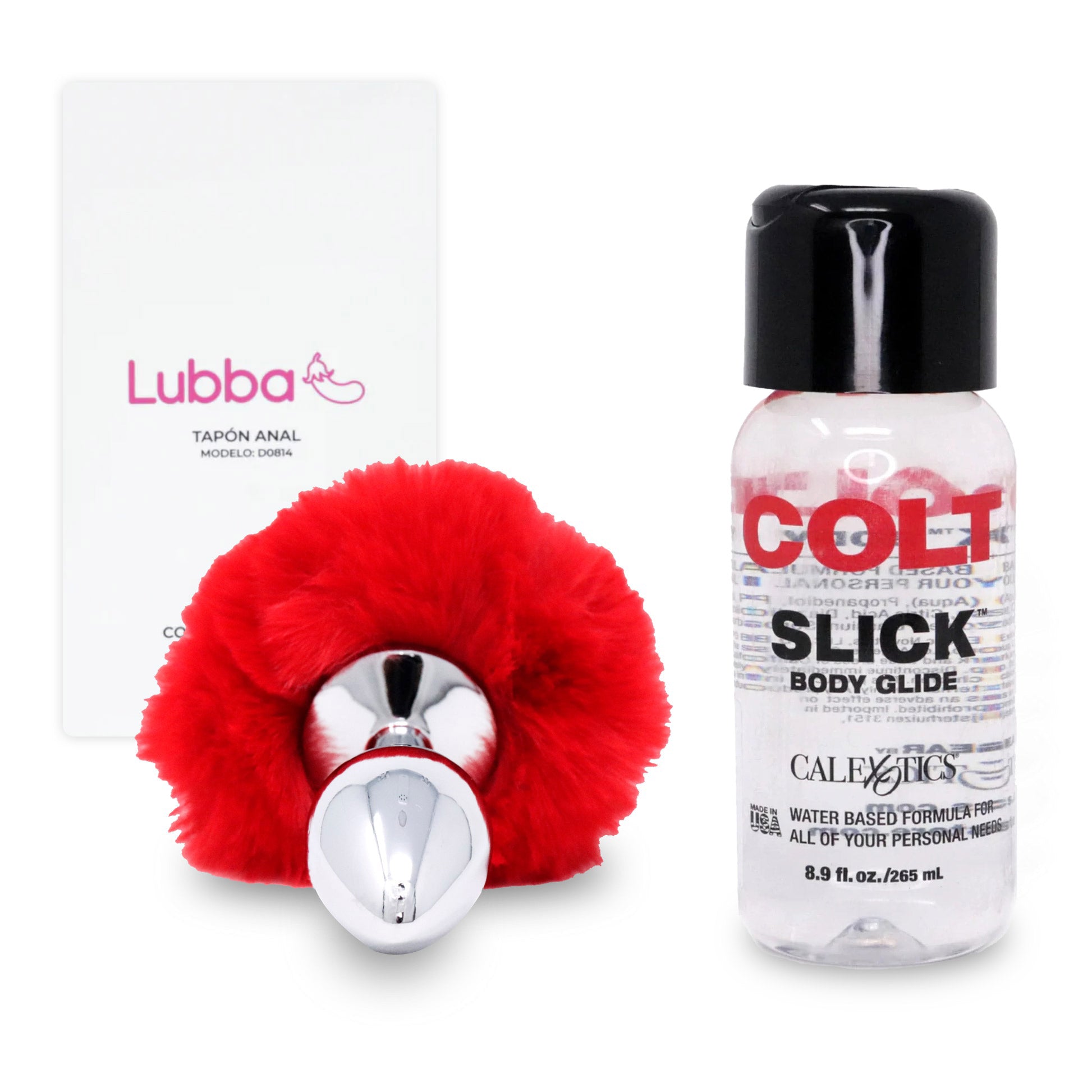 Lubricante Resbaladizo Base Agua Colt Plug Anal Pompon Lubba - Juguetes para adultos Lubricante Resbaladizo Base Agua Colt Plug Anal Pompon Lubba - Juguetes para adultos