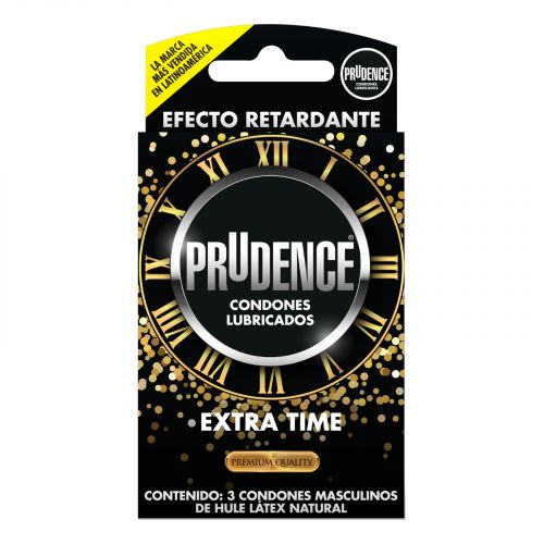 Prudence Condones Preservativo Extra Time 3 piezas