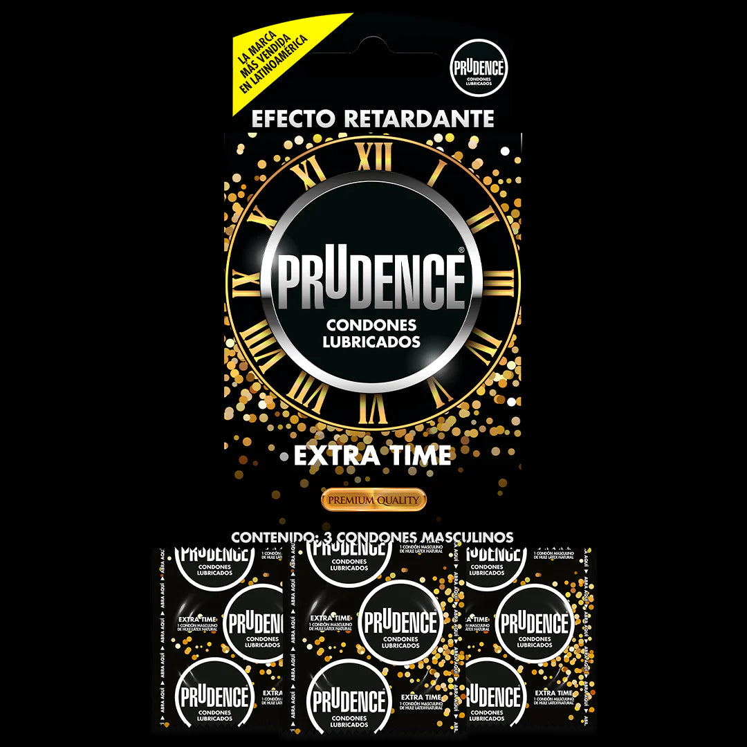 Prudence Condones Preservativo Extra Time 3 piezas