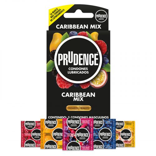 Prudence Condones Preservativo Caribean Mix 5 piezas