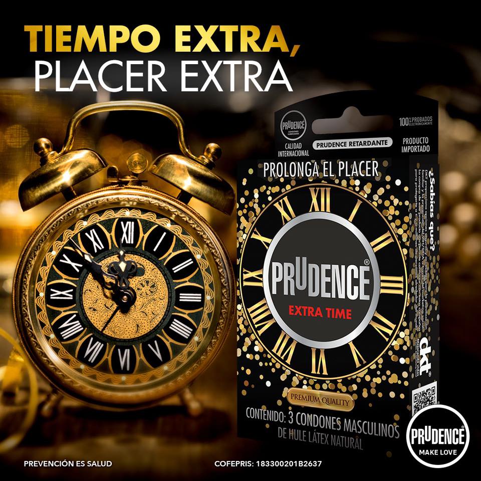 Prudence Condones Preservativo Extra Time 3 piezas