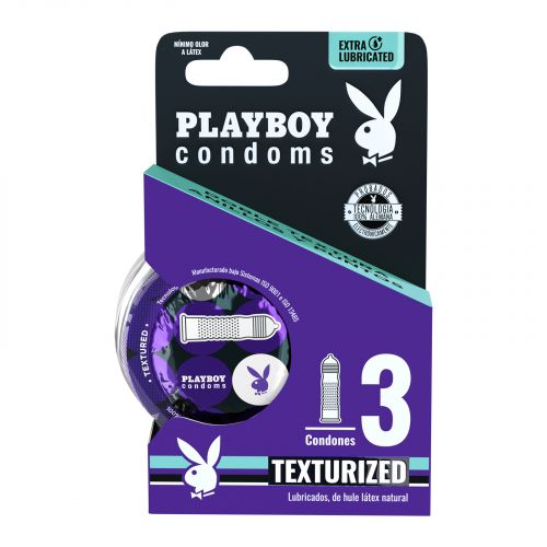 Condones De Látex Playboy Texturizados 3 Piezas