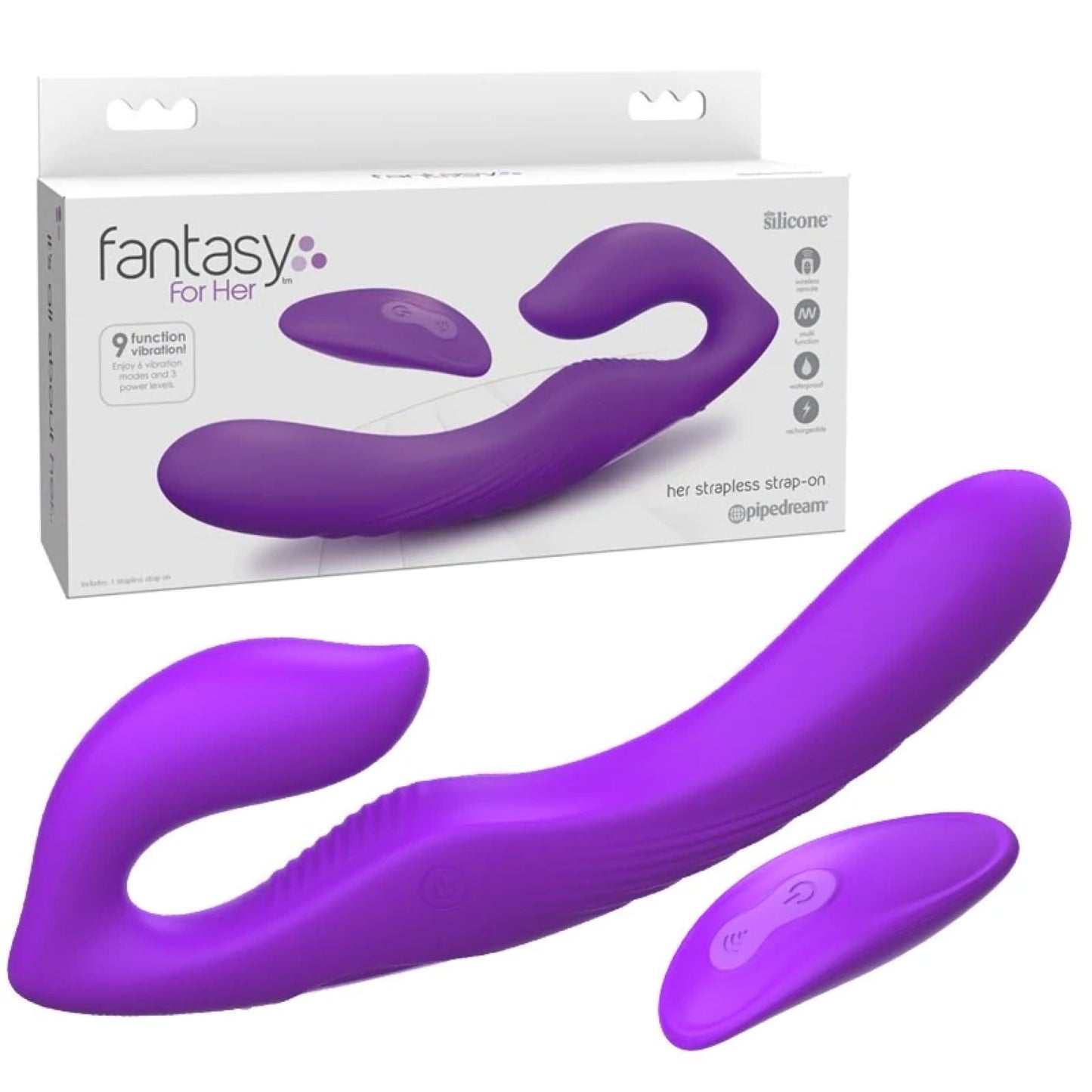 Vibrador Doble Penetración Arnes Strap On Control Remoto