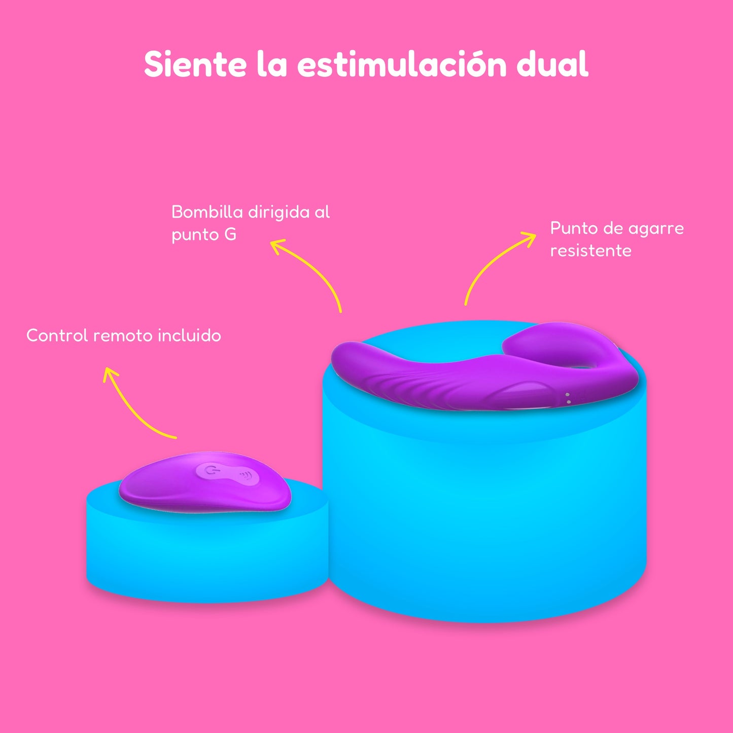 Vibrador Doble Penetración Arnes Strap On Control Remoto