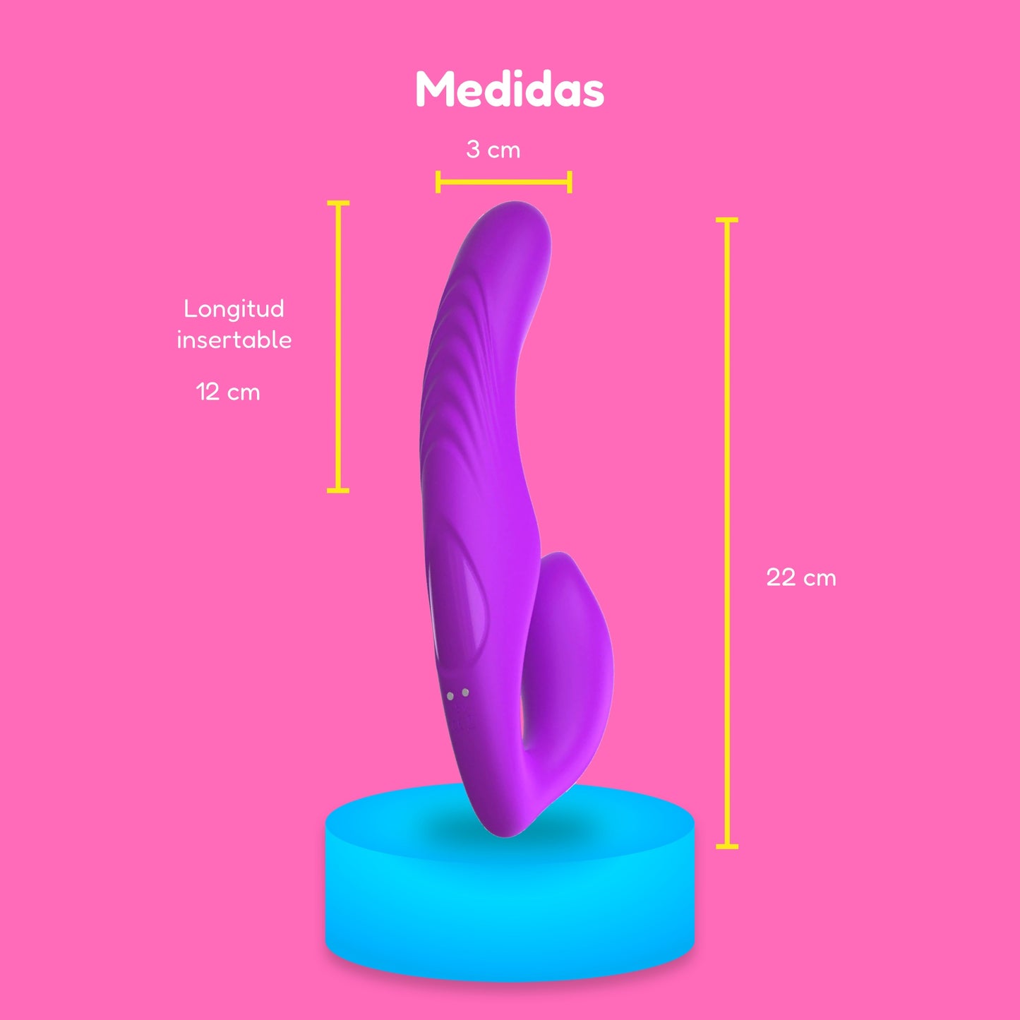 Vibrador Doble Penetración Arnes Strap On Control Remoto