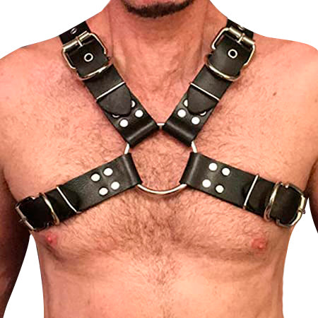 Arnes Cuero Sintetico Pecho Hombre Ajustable Bondage