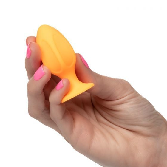Kit Plug Anal Estimulador Texturizado Orange Silicona Cheeky