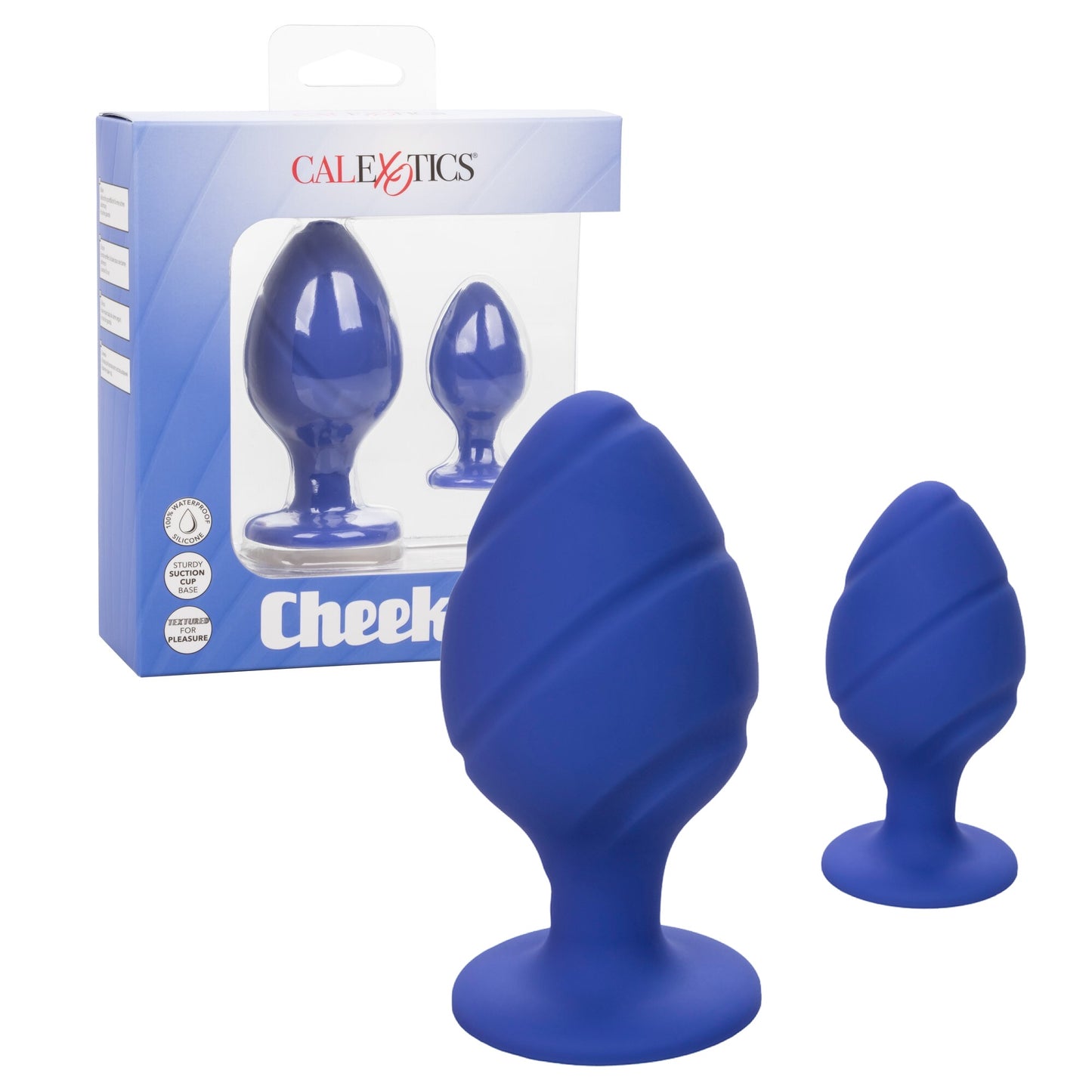 Kit Plug Tapon Anal Estimulador Texturizado Silicona Cheeky