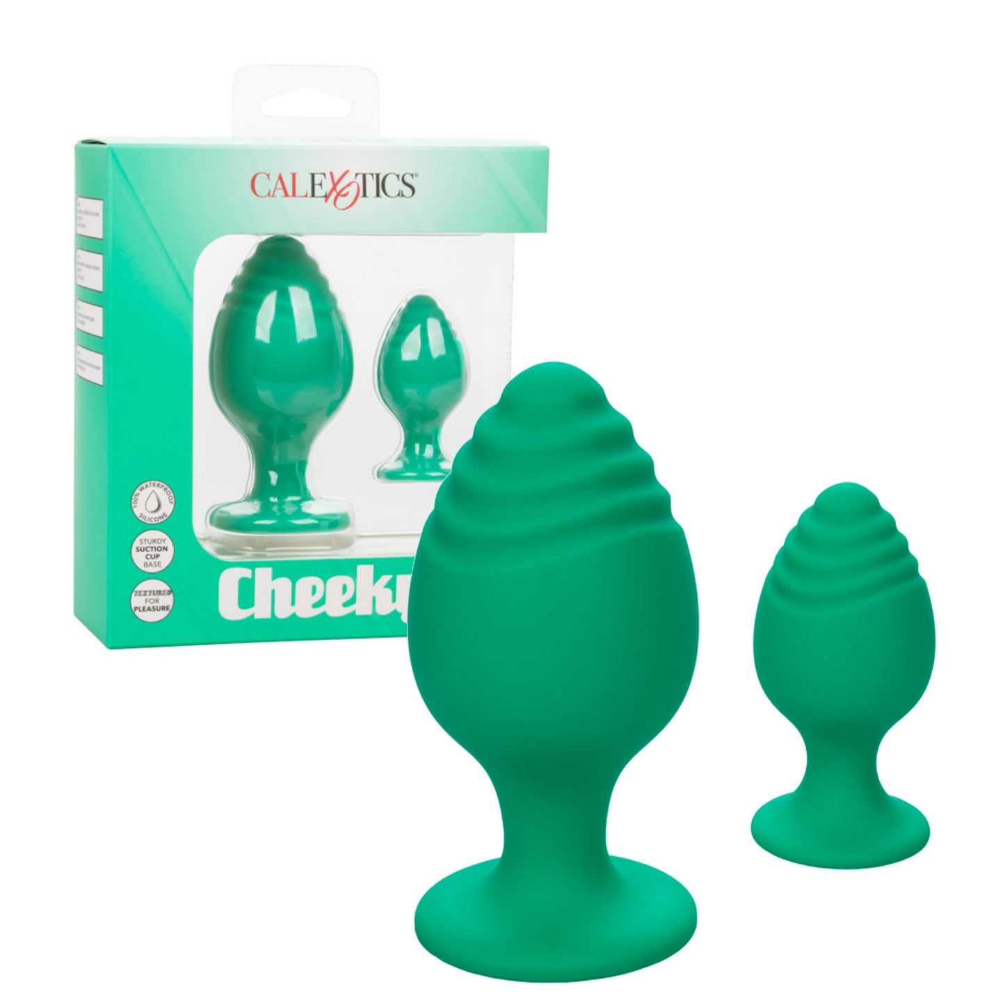Set Plug Tapon Anal Estimulador Texturizado Silicona Cheeky