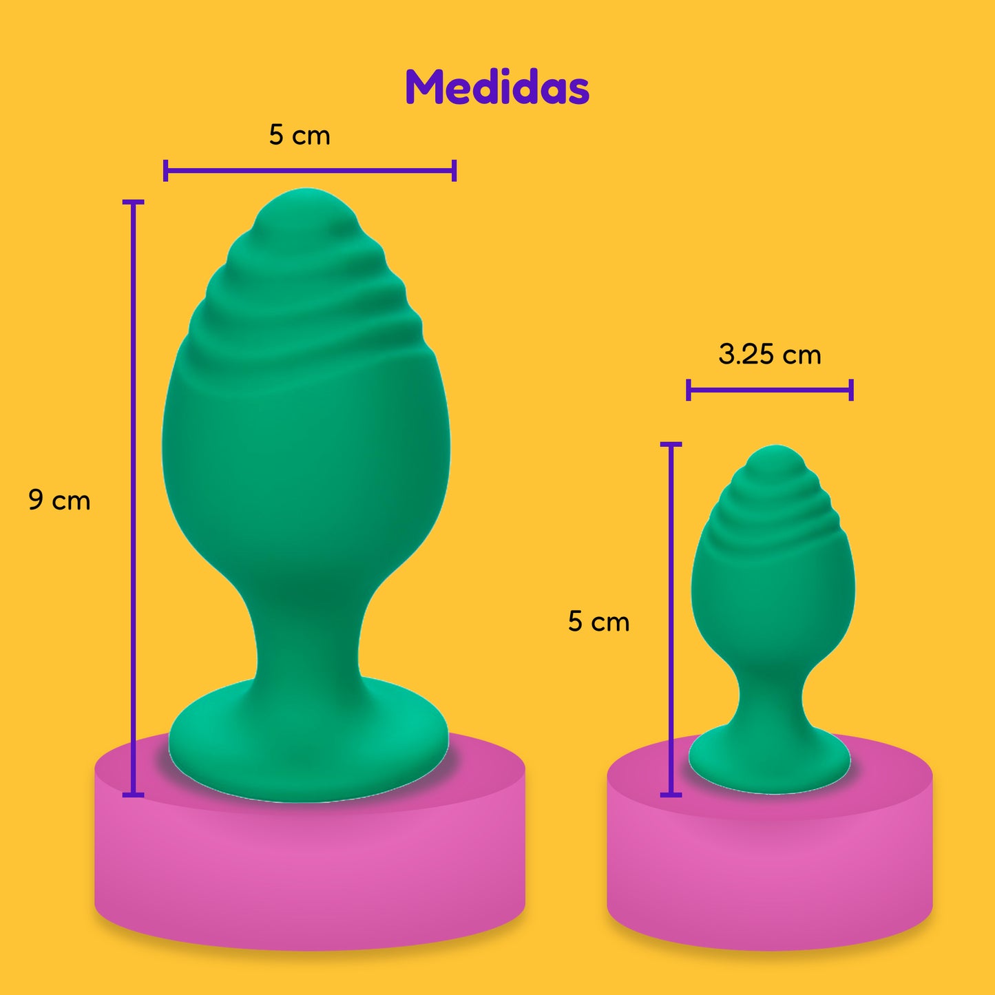 Set Plug Tapon Anal Estimulador Texturizado Silicona Cheeky