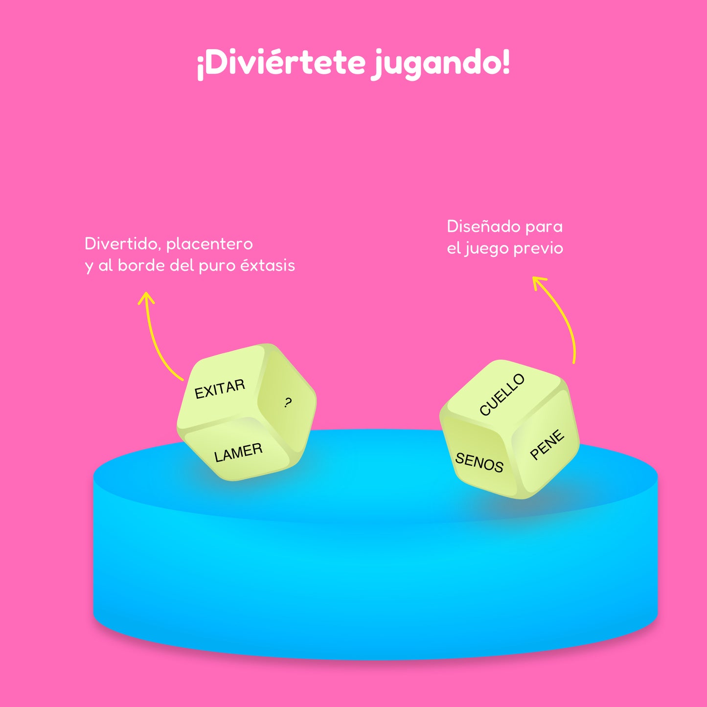 Juego de Dados Fluorecentes Parejas Pipedream