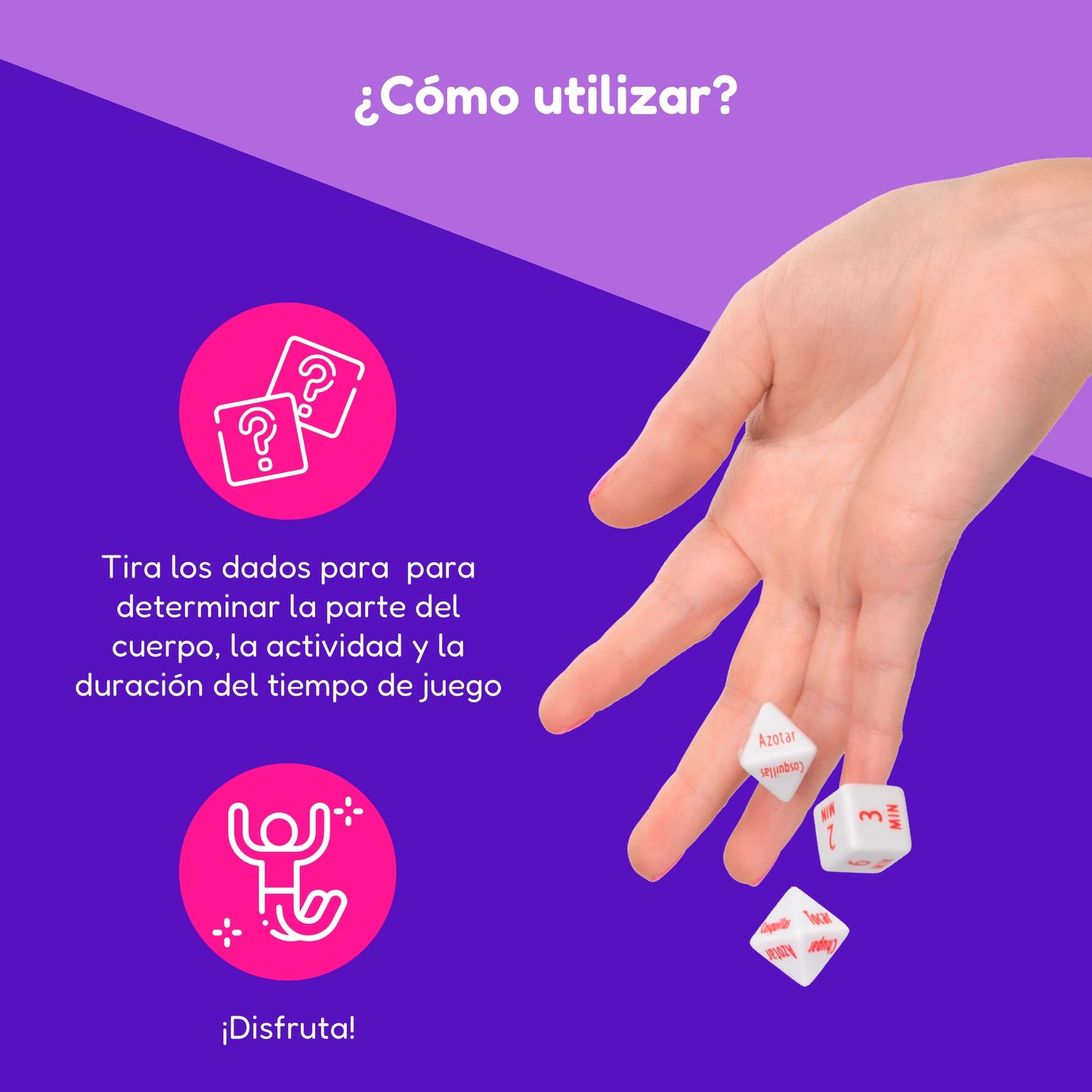 Dados Eróticos Triples Accion-Zona-Tiempo