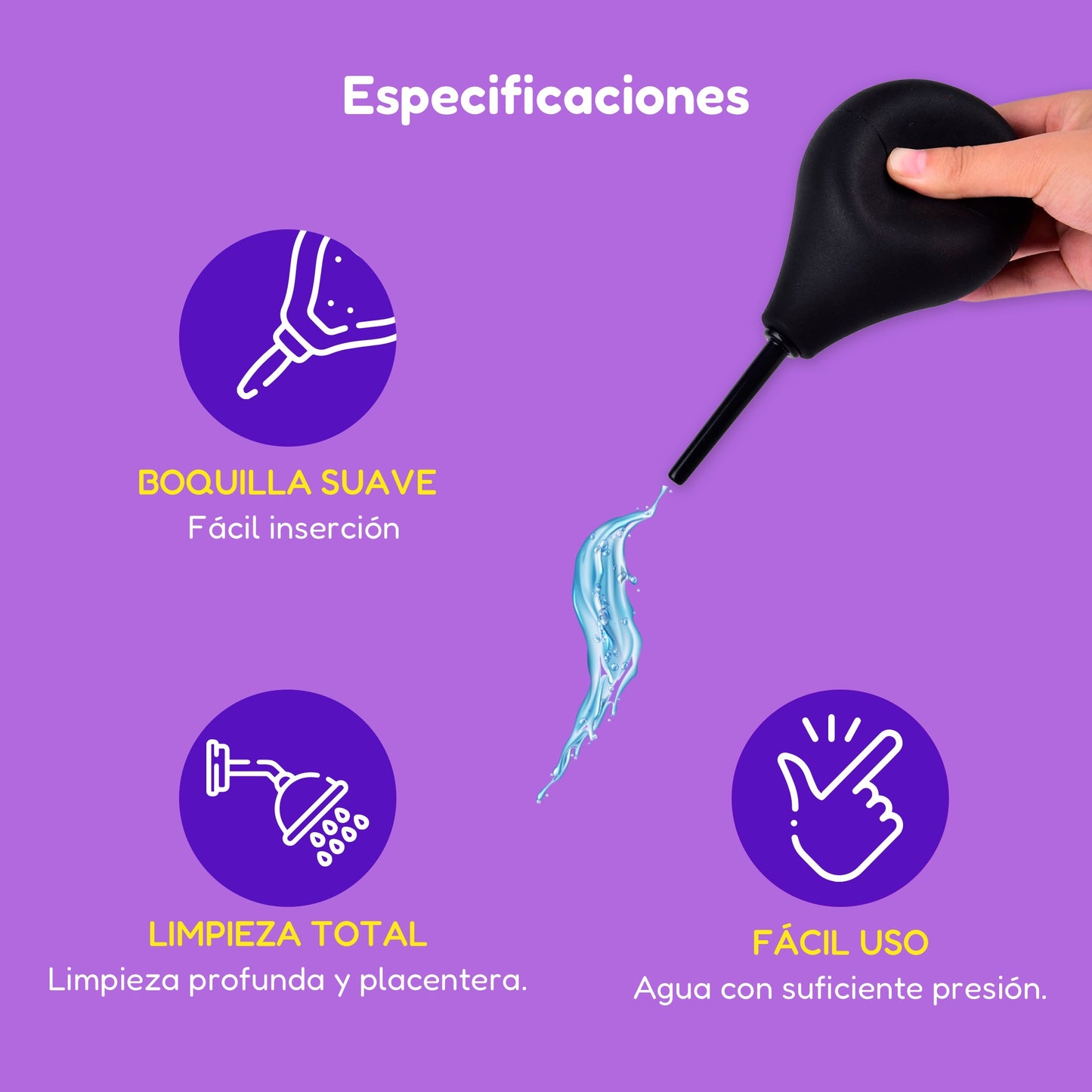 Enema Ducha Anal Portátil Limpieza O Lavativa Rectal 224 Ml