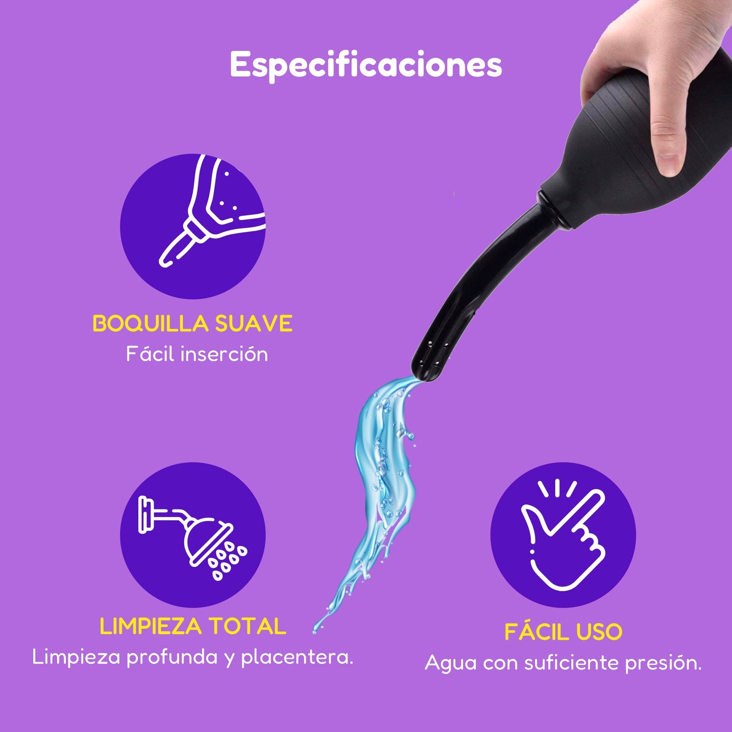 Enema De Gran Capacidad Para Limpieza Anal/Vaginal 310 Ml