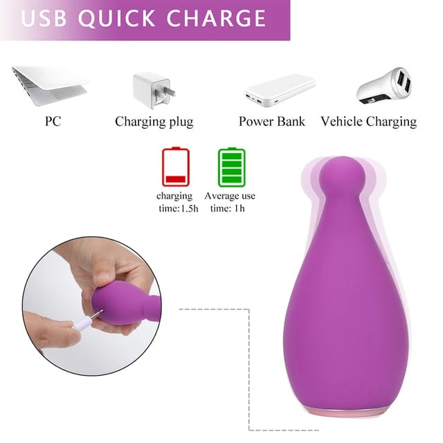 Bala Vibradora Potente 4 Fundas Intercambiables