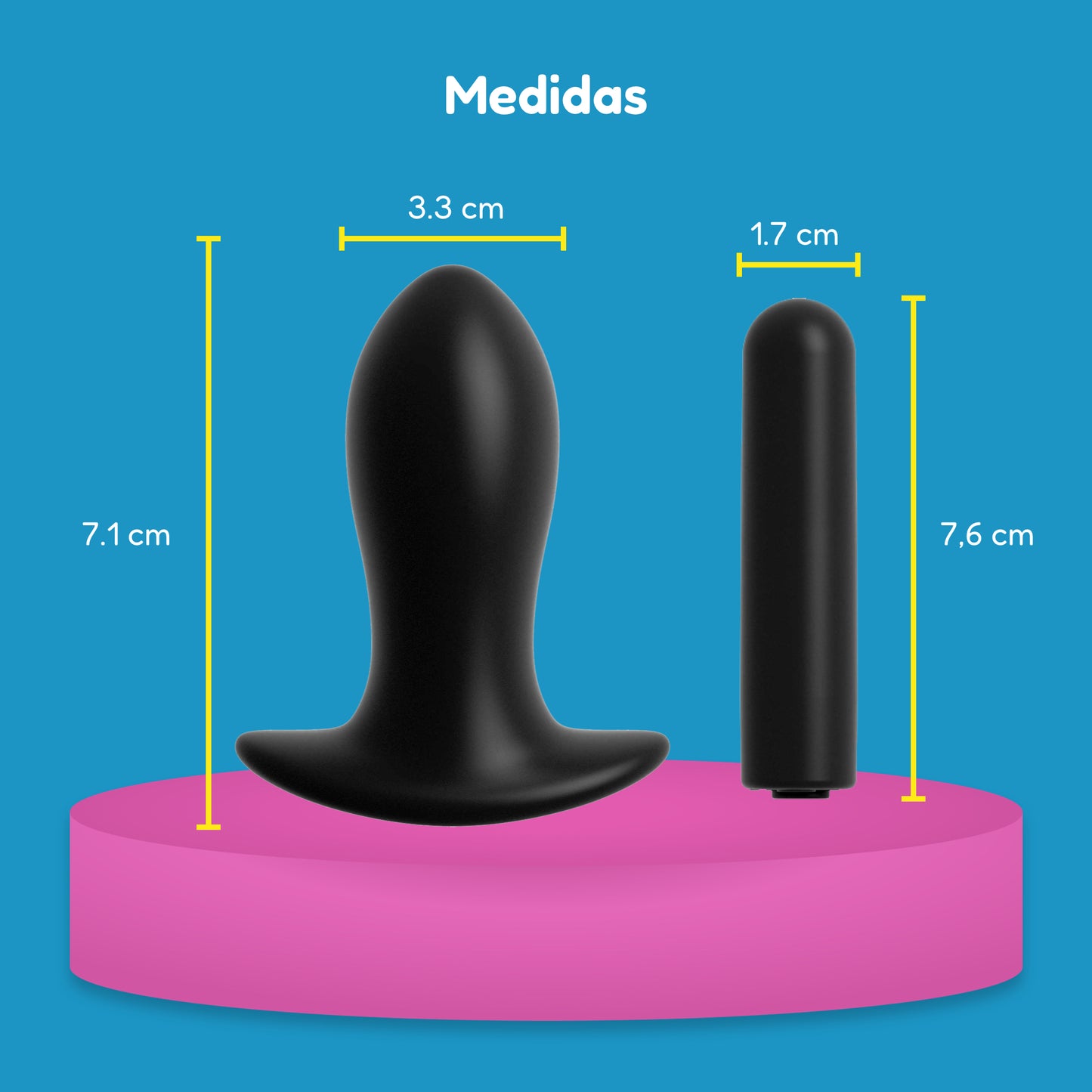 Bala Vibradora Plug 10 funciones con Panties Control Remoto