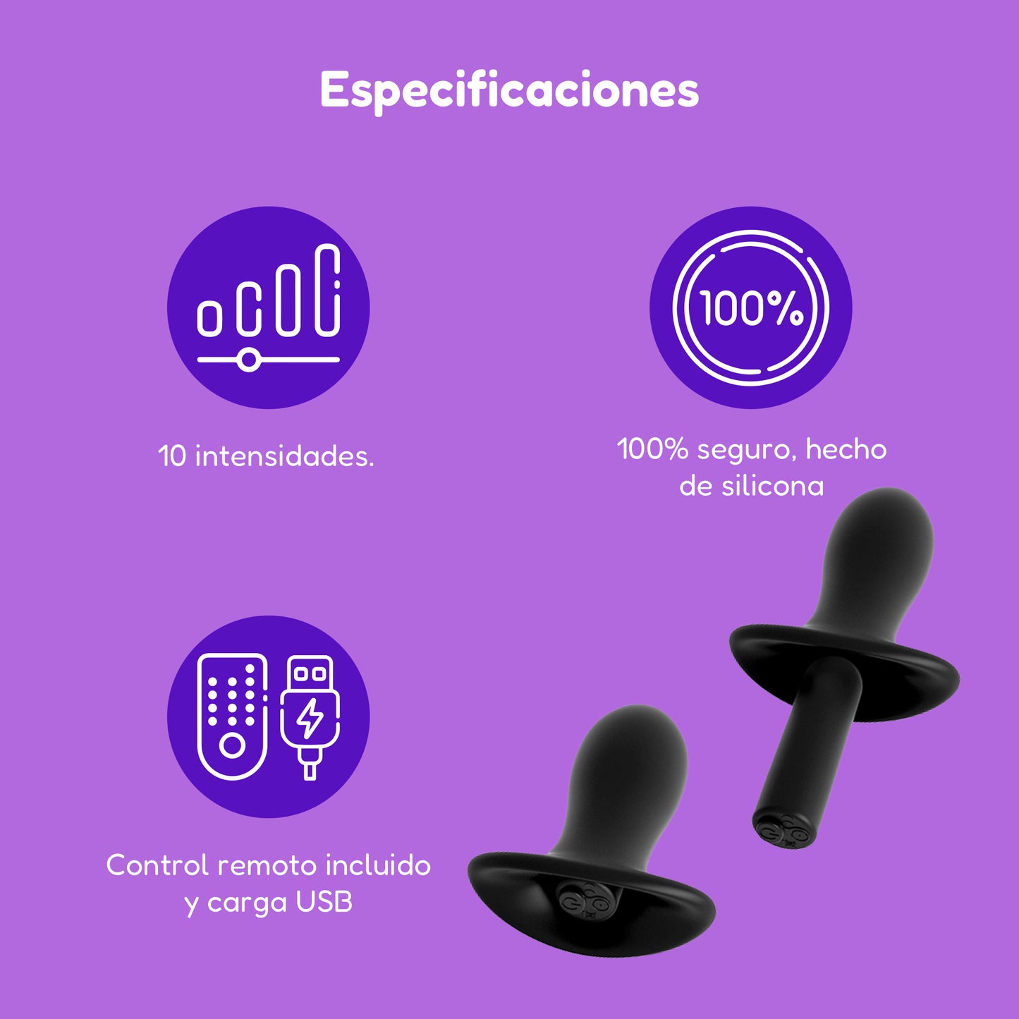 Bala Vibradora Plug 10 funciones con Panties Control Remoto