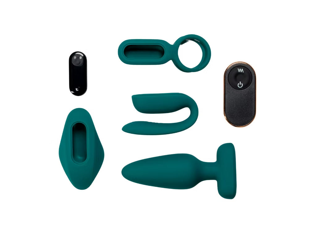 Set Vibrador Anal Parejas Panty Anillo Vibrador The Love Kit