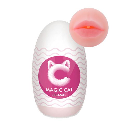 Huevo Masturbador Magic Cat Flame Boca TPE Texturizado