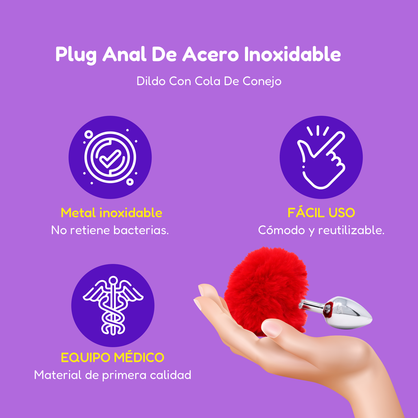Enema Portátil Ducha Anal 224 ml Plug Anal Pompón