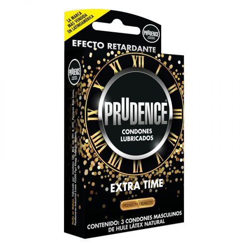 Prudence Condones Preservativo Extra Time 3 piezas