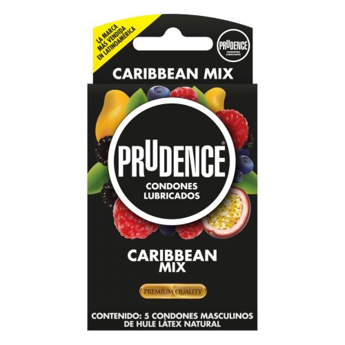 Prudence Condones Preservativo Caribean Mix 5 piezas