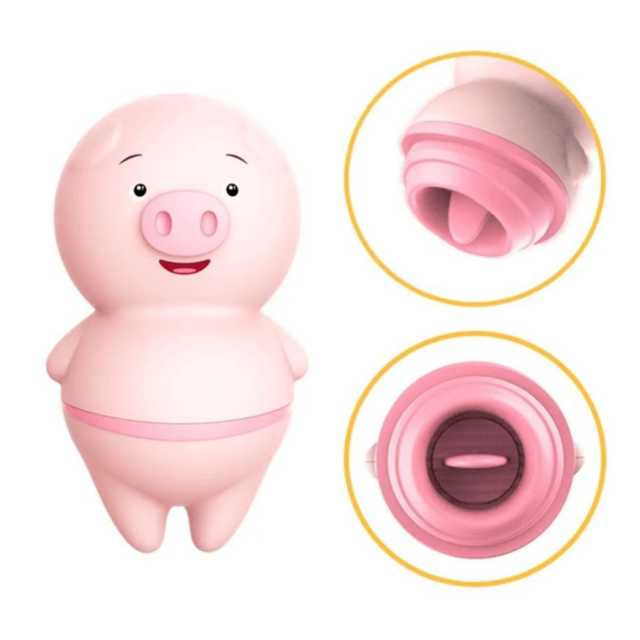 Vibrador Estimulador Clítoris Lengua Cerdito 6 Funciones