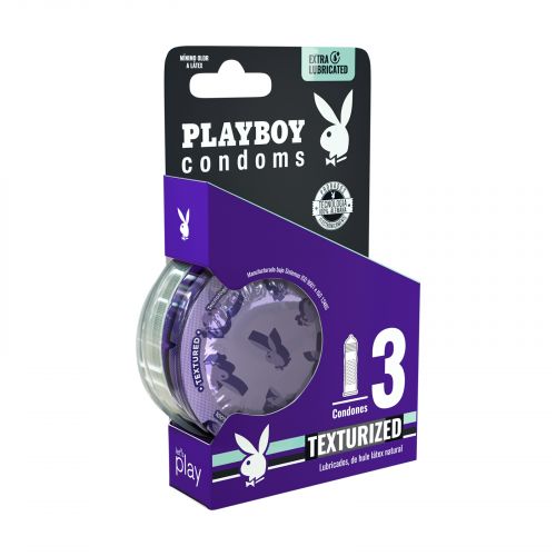 Condones De Látex Playboy Texturizados 3 Piezas