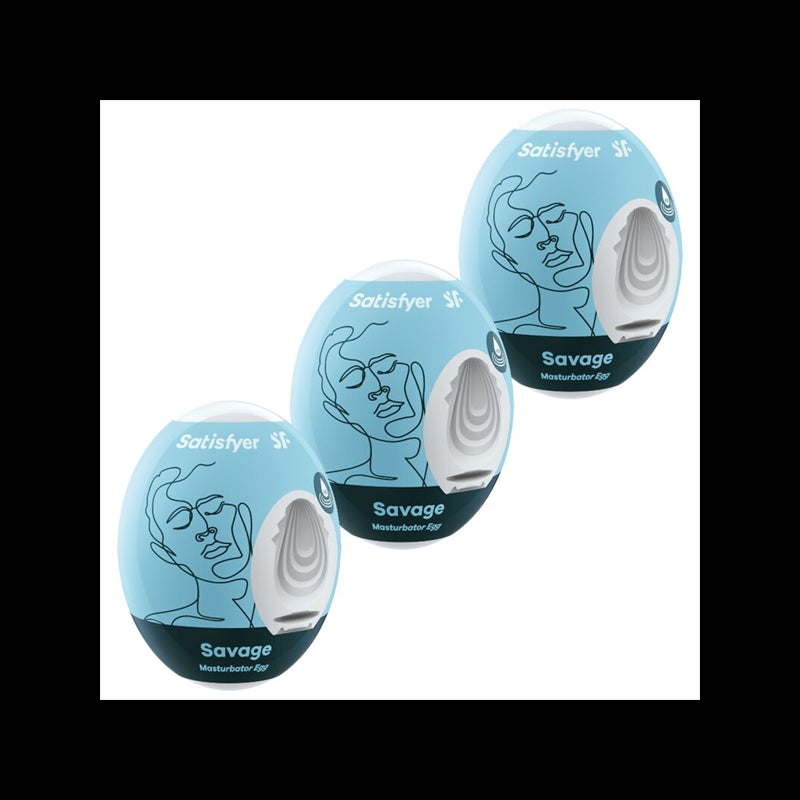 Satisfyer Savage Set 3 Huevos Masturbadores Auto Lubricados