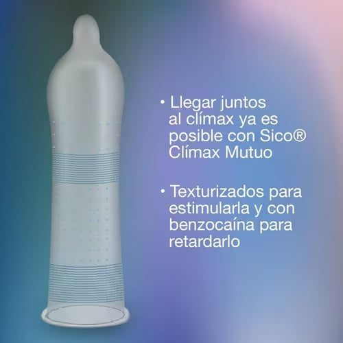 Sico Condones Preservativo Climax Mutuo 9 piezas