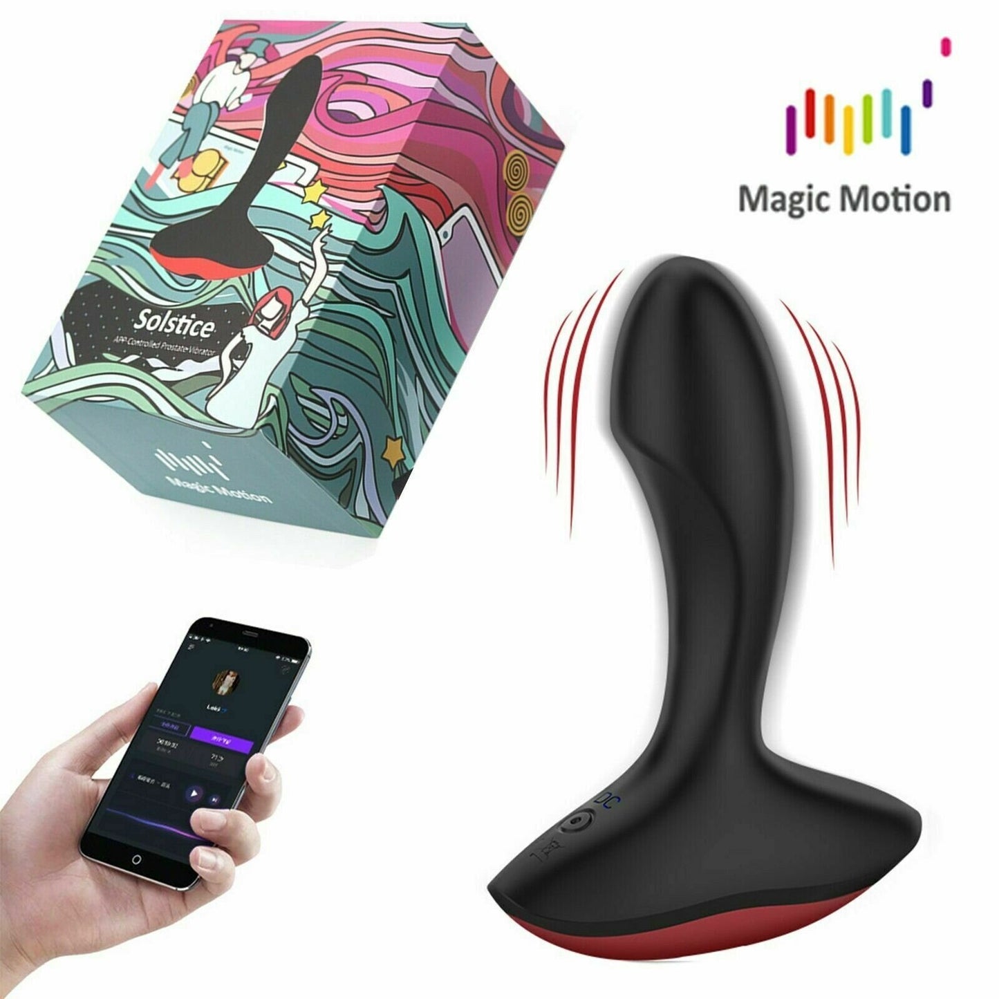 Vibrador de Prostata Masajeador Anal Control App Solstice