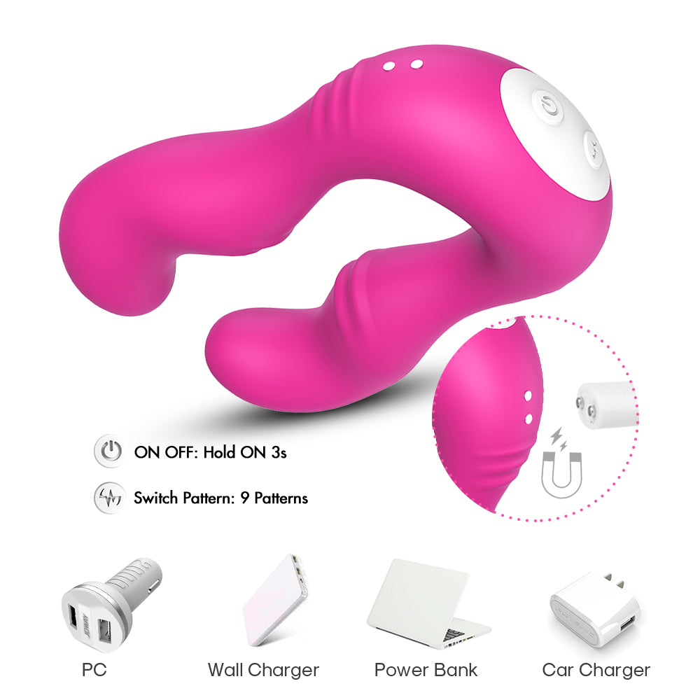 Vibrador Lesbico Flexible 9 Funciones Recargable