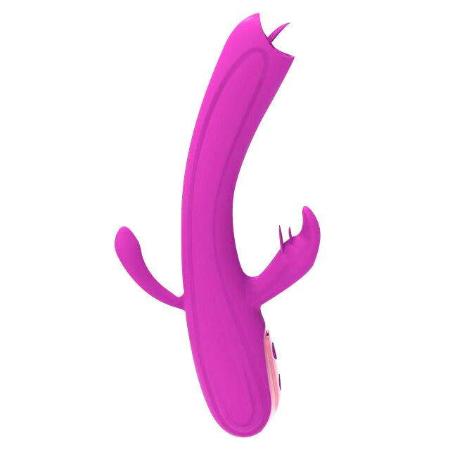 Vibrador Triple Estimulación 10 Funciones Tongue Lick Hera