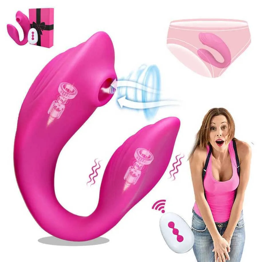 Vibrador Punto G Succionador Clitoris Parejas Control Remoto