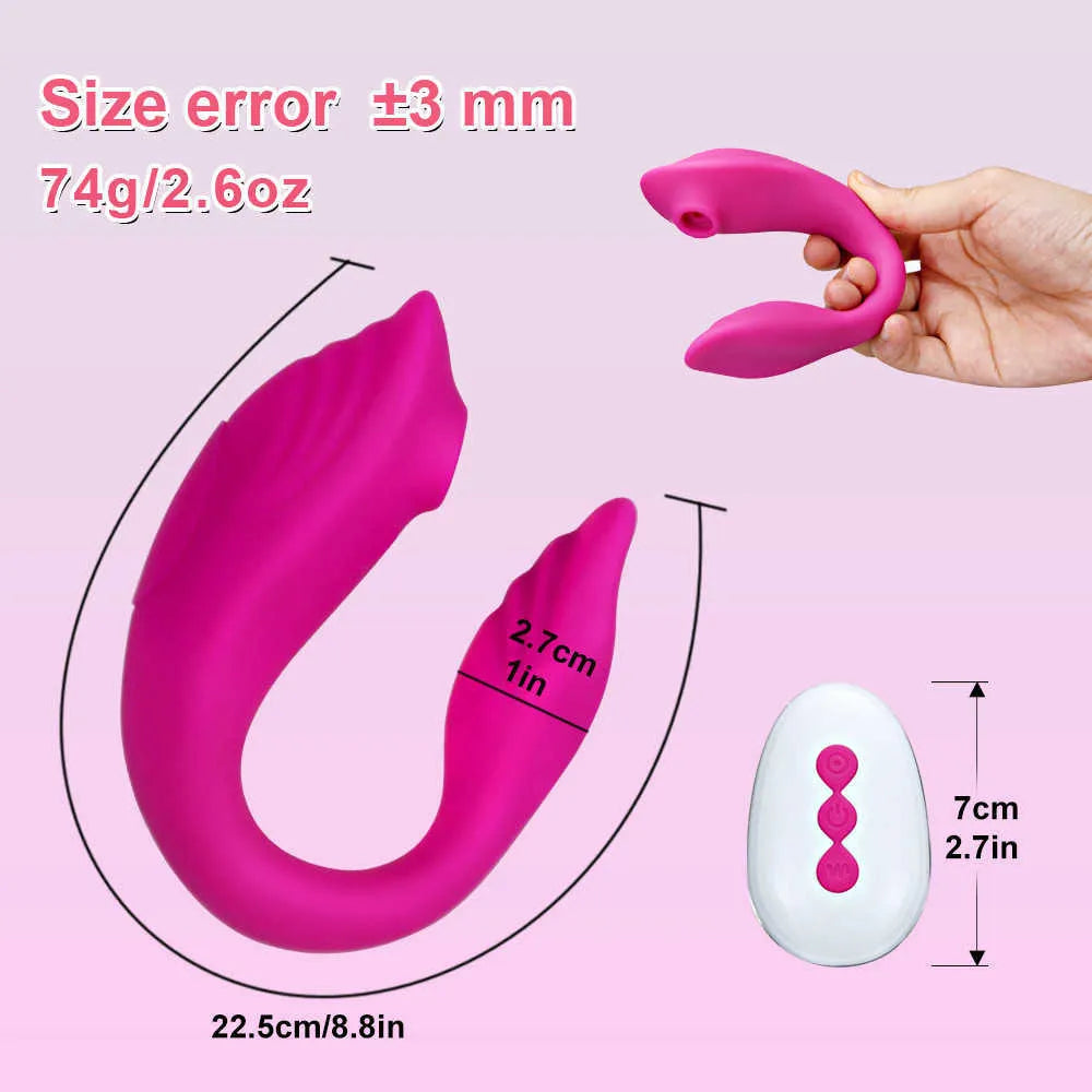 Vibrador Punto G Succionador Clitoris Parejas Control Remoto